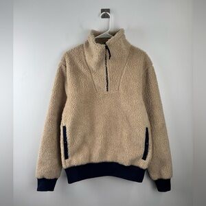 J.Crew Men Nordic Sherpa Fleece Half Zip Pullover Size Medium